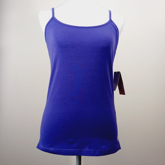Zumba, NWT, Spaghetti Tank, Amethyst Color, Splatter Paint Print on Back, Size L - Picture 4 of 15